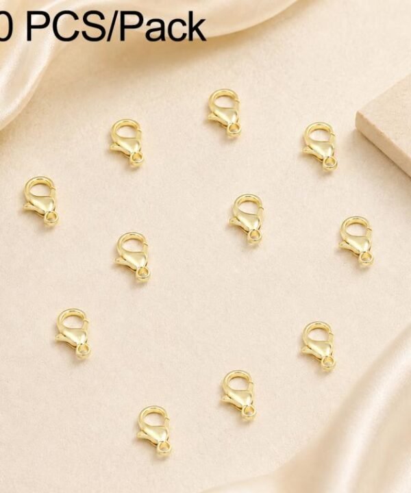 20 PCS/Pack Gold Plated Lobster Clasp Bracelet Necklace Buckle Closing Spring Buckle for DIY Jewelry Making, 301#10mm, 302#12mm, 901#10mm, 902#12mm, 303#14mm