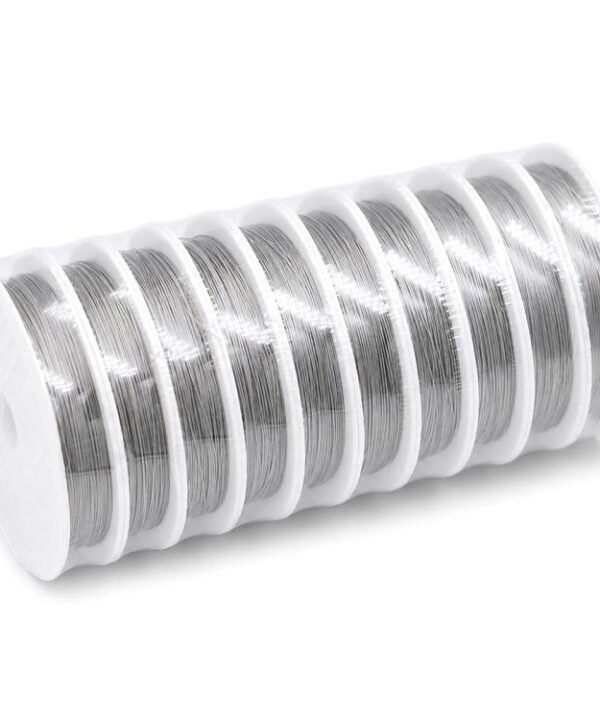 10 PCS/Pack Beading Wire Stainless Steel Jewellery Wire Craft Wire for Jewelry Making Crafts Supplies, 0.38mm, 0.45mm