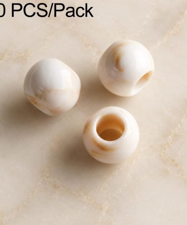 20 PCS/Pack Large-hole Acrylic Beads DIY Accessories, Milk Coffee 12 x 10 mm, Caramel 12 x 10 mm, Earthy Brown 12 x 10 mm, Large Milk Coffee 15 x 13 mm, Milk Coffee 12 x 13 mm, Small Milk Coffee 10 x 8 mm, Milk Coffee 13 x 17 mm, Marbled Barrel 12 x 16...
