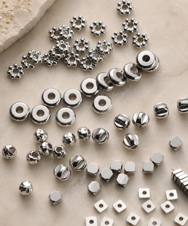 Tarnish-Resistant Titanium Steel Spacers and Beads DIY Accessories for Phone Straps