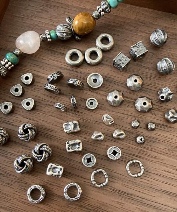 Tarnish-Resistant Vintage Silver Spacers and Beads DIY Accessories