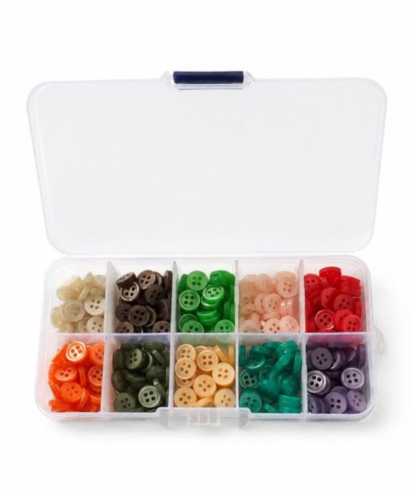 Mixed Color Round Resin Four-hole Buttons DIY Craft Kit