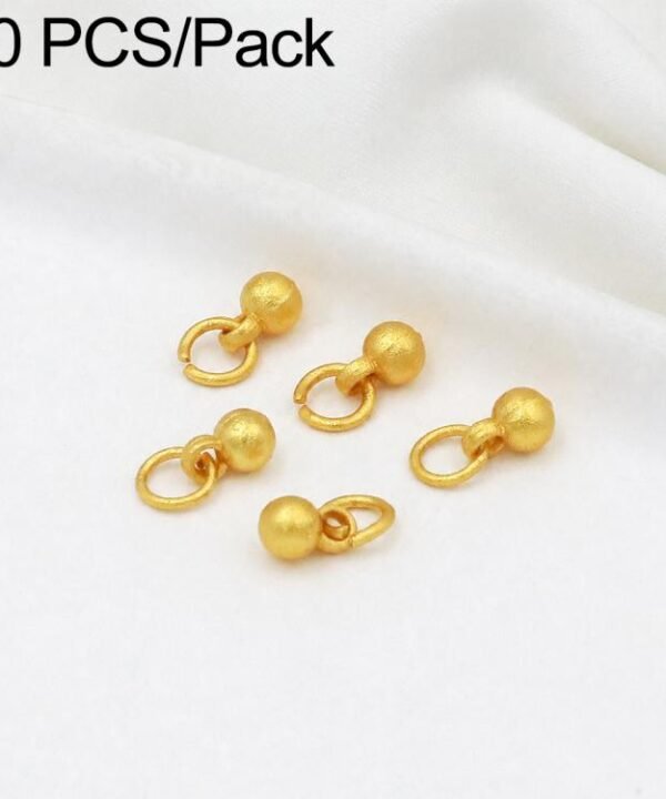 10 PCS/Pack Gold-Plated Sand Gold Mini Pendant Charms with Loops for DIY Bracelets and Beaded Jewelry Making, Round Bead 4mm, Lotus 8.8x5mm, Round Bead 5.9mm, Lotus Pod 9 x 6.7mm, Bell 8.7x7.4mm, Gold Ingot 11.5x10.3mm, Heart 10.6 x 8.7mm...