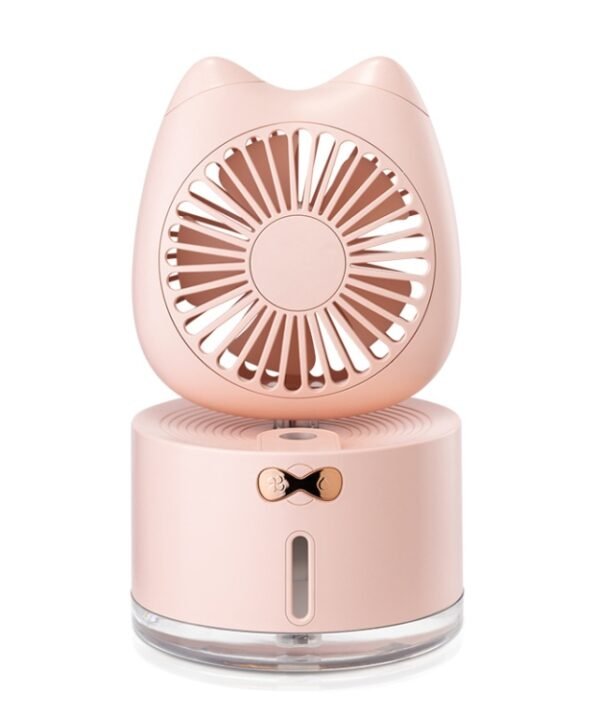 BD-MM1 Cat Shape Household Desktop Rechargeable Spray Humidifier Fan