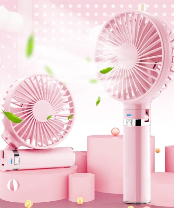 S2 Portable Foldable Handheld Electric Fan, with 3 Speed Control & Night Light