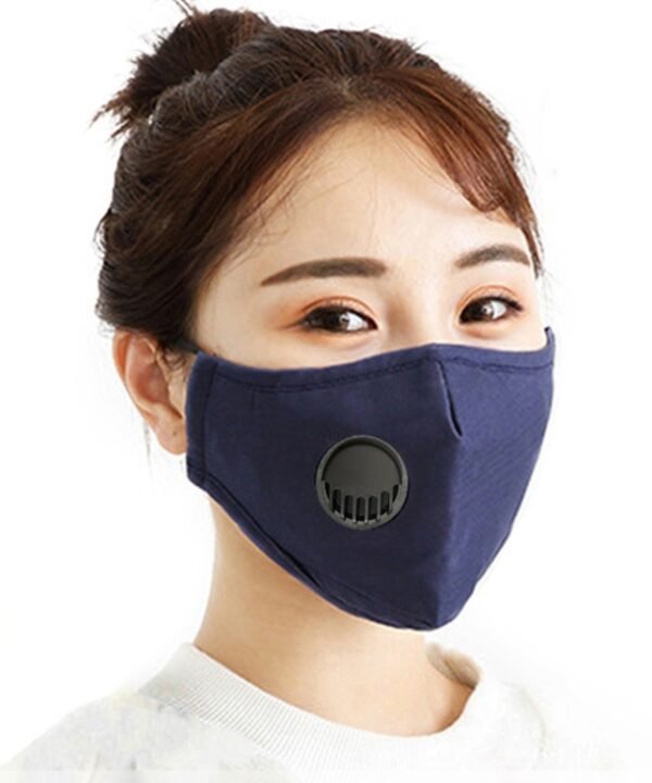 For Men Women Washable Replaceable Filter Breath-Valve PM2.5 Dustproof Face Mask