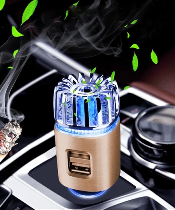 2 in 1 Car Negative-ion  Aromatherapy Air Purifier Humidifier + Dual USB Port Car Charger
