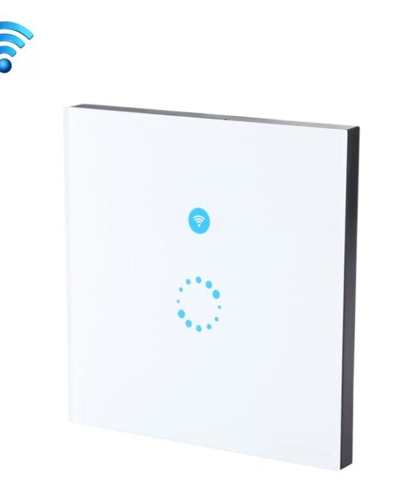 Sonoff  Touch 86mm 1 Gang Tempered Glass Panel Wall Switch Smart Home Light Touch Switch, Compatible with Alexa and Google Home, AC 90V-250V 400W 2A