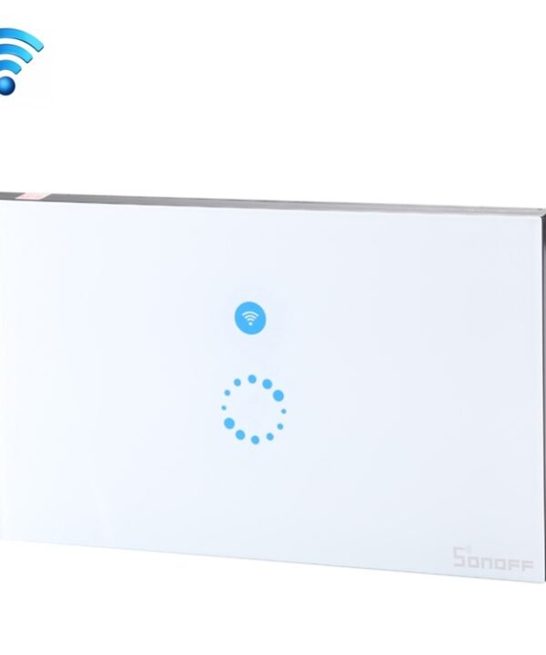 Sonoff  Touch 120mm 1 Gang Tempered Glass Panel Wall Switch Smart Home Light Touch Switch, Compatible with Alexa and Google Home, AC 90V-250V 400W 2A