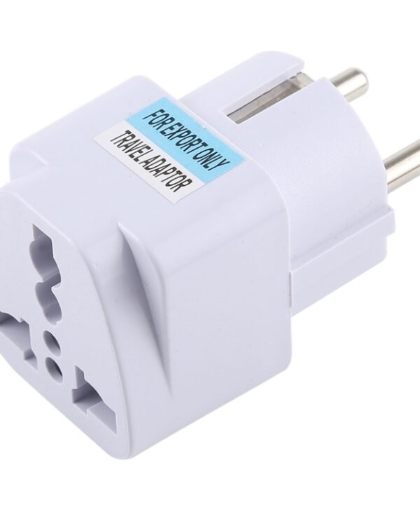 Portable Universal UK Plug to EU Plug Power Socket Travel Charger Adapter with Fuse