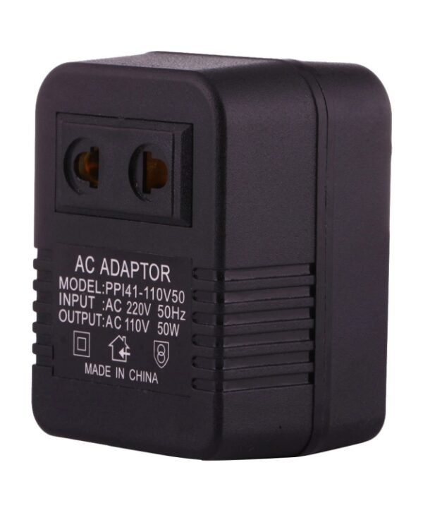 220V to 110V 50W AC Power Socket Adapter,  EU/US Plug to US Plug