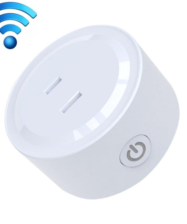 10A Round Shape WiFi Mini Plug APP Remote Control Timer Smart Socket, Support Alexa & Google Home, AC 100-240V, JP / US Plug