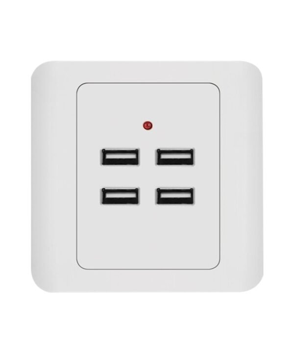 5V 3.1A 4 Ports USB Wall Charger Adapter Dock Station Socket Power Panel, 36V input