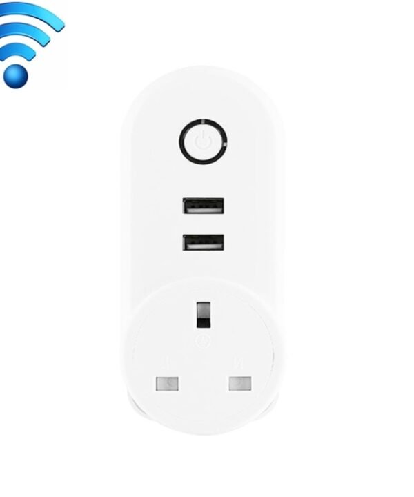 SA-002 2 USB Ports + 1 EU Socket WiFi Smart Power Plug Socket, Compatible with Alexa and Google Home, AC 110V-230V, EU Plug, UK Plug, US Plug