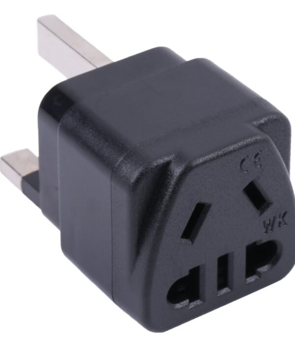 Portable Universal Five-hole WK to UK Plug Socket Power Adapter with Fuse, WK to UK with Fuse