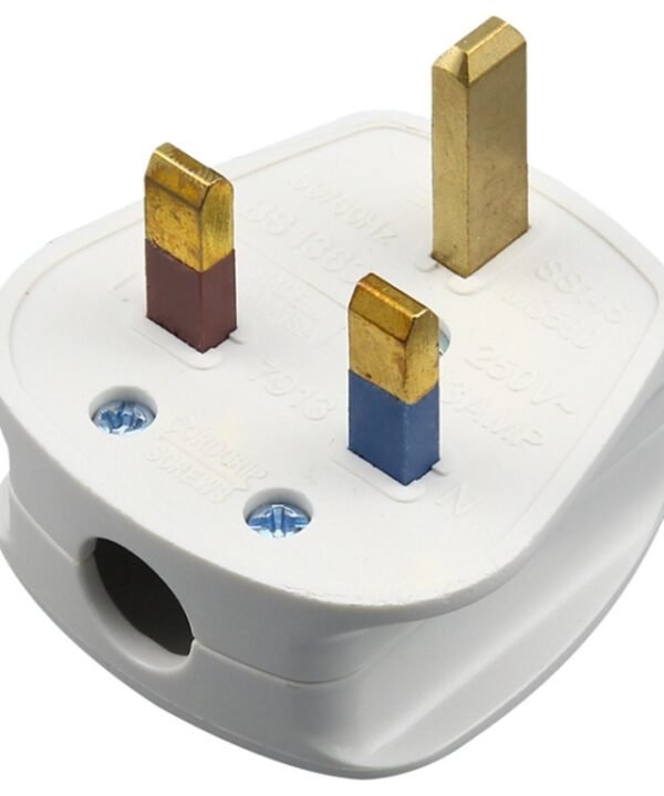 Three-pin 13A Power Wiring Plug With Fuse Tube, UK Plug