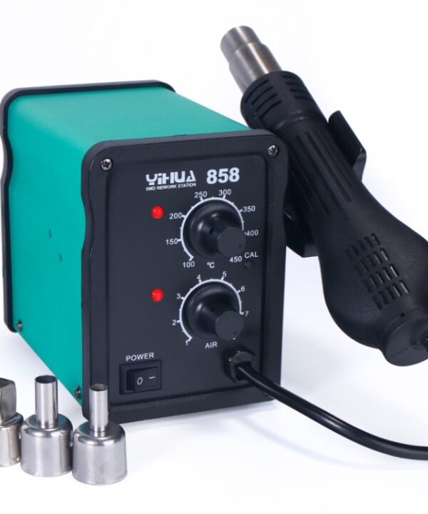 YIHUA 858 AC 220V Adjustable Temperature & Air Flow Hot Air Gun