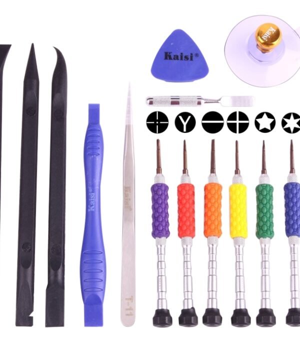 K-T3601 14 in 1 (6 x Screwdriver + 1 x Tweezers + 1 x Stainless Steel Spudger + 1 x Anti-static Spudger + 3 x 146 Spudger + 1 x Suction Sucker + 1 x Triangle Opener) Profession Multi-purpose Opening Tool Set for iPhone, Samsung, Xiaomi and More Phones