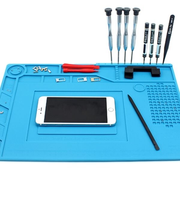 JIAFA S-150 Maintenance Platform Heat-resistant Repair Insulation Pad Silicone Mats with Screws Position, S-150