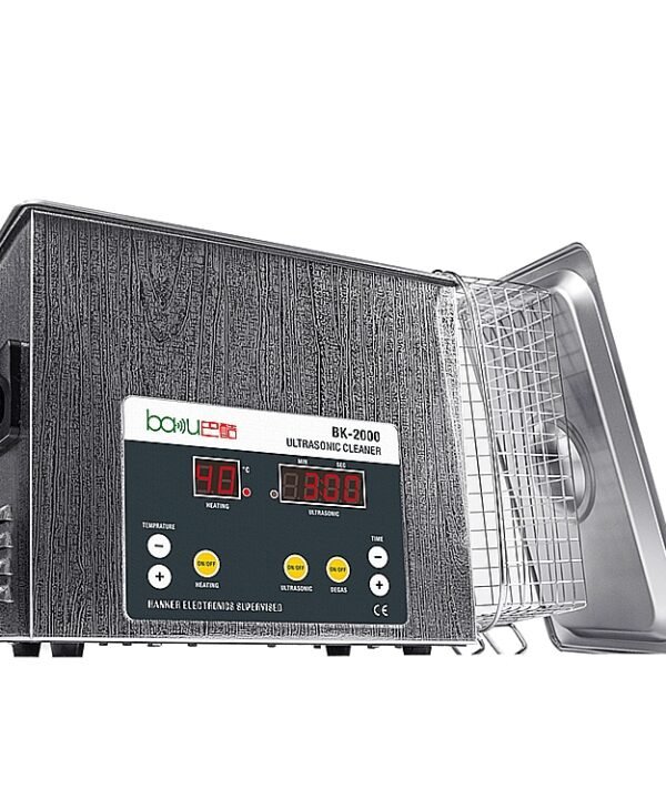 BAKU BK-2000 120W 3.36L LCD Display Heating Ultrasonic Cleaner with Basket, AC 220V, EU Plug, BK-2000 120W 3.36L 220V