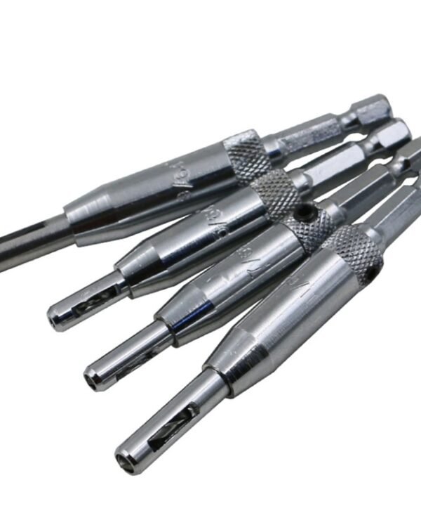 4 PCS/Set Doors Self Centering Hinge Tapper Core Drill Bit Set Hole Puncher Woodworking Tools(5/64,7/64,9/64,11/64 inch)