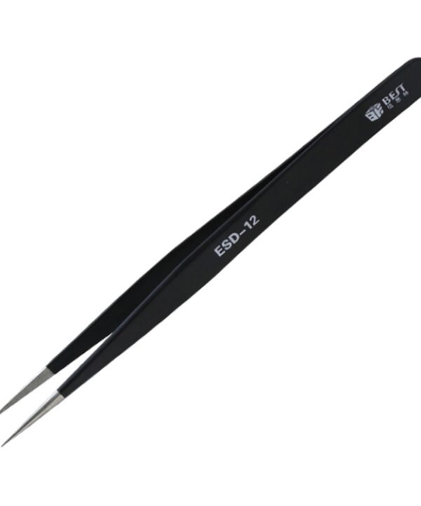 BEST BST-12 Precision Anti-static ESD Stainless Steel Tweezers