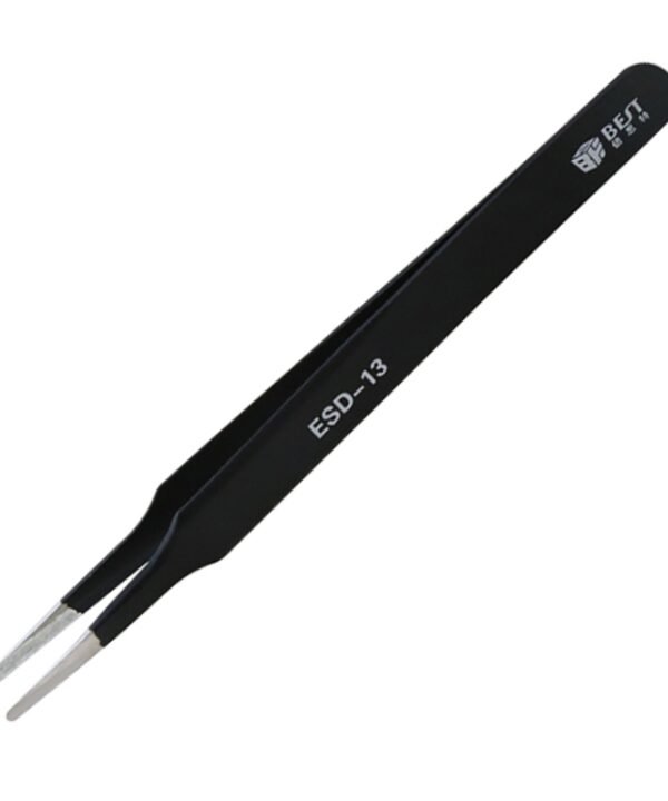 BEST BST-13 Precision Anti-static ESD Stainless Steel Tweezers