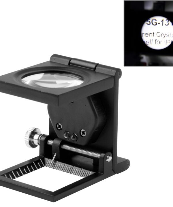 Mini Desk Style 10x Magnification Loupe Metal Antique Magnifier, Mini Desk Style