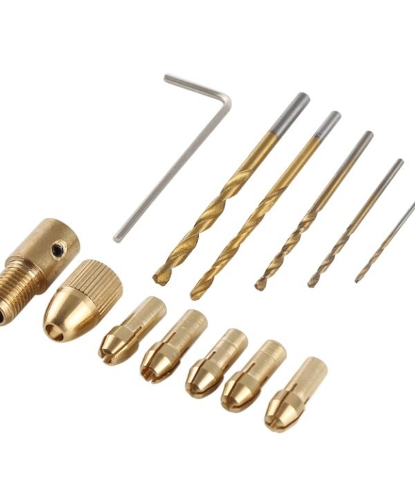 WLXY WL-DIY001 Mini DIY Brass Electric Drill Chucks Drill Bits Set