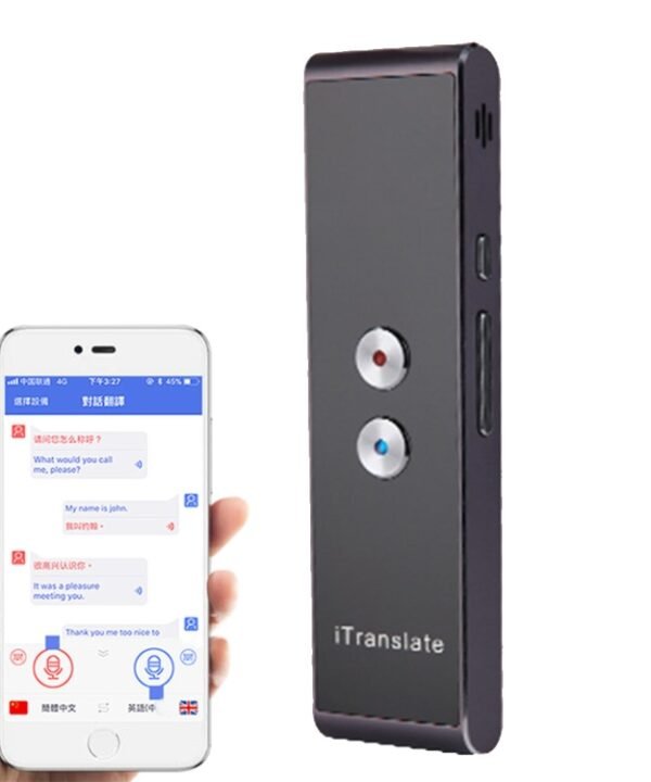 T8 Handheld Pocket Smart Voice Translator Real Time Speech Translation Translator with Dual Mic, Support 33 Languages