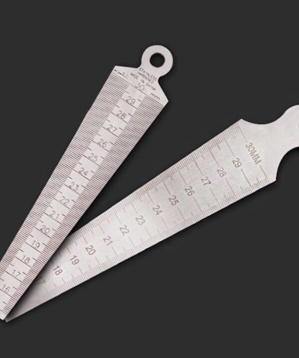 Wedge Feeler Gap 15-30mm Stainless Steel Ruler Inspection Taper Gauge Metric Imperial Measure Tool