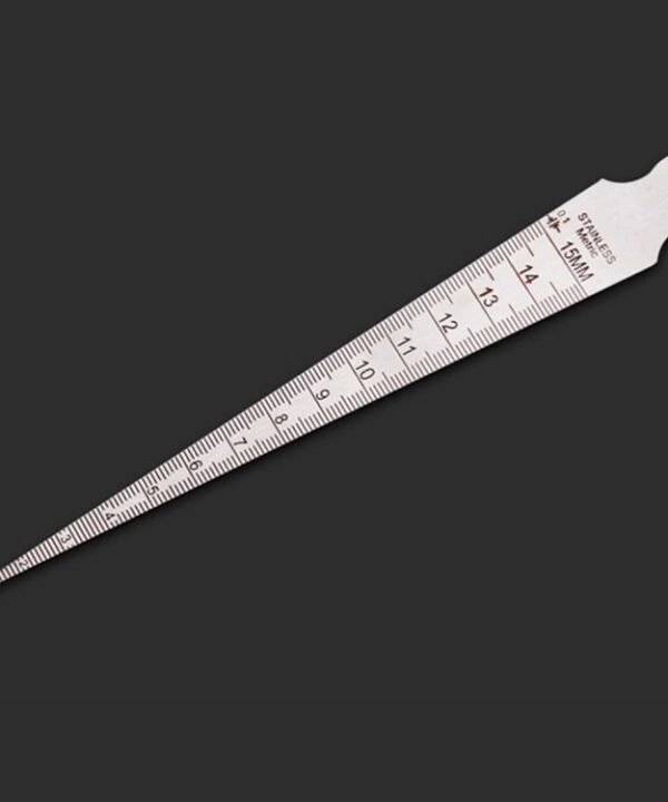 Wedge Feeler Gap 1-15mm Thin Stainless Steel Ruler Inspection Taper Gauge Metric Imperial Measure Tool