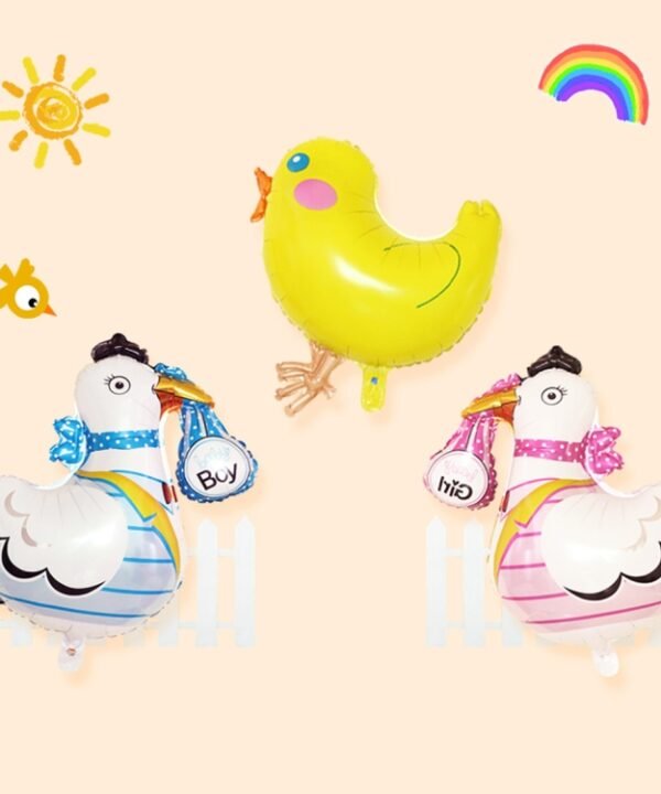 Cartoon Chicken Pattern Easter Holiday Party Animal Ornament Balloons, Random Color Delivery