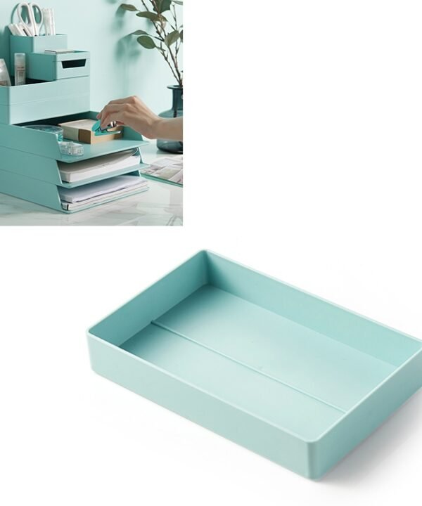 Desktop Removable Assembled Small File Storage Box, 0115-3 (Blue Green), 0115-3 (Grey White)