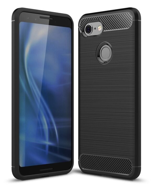 Brushed Texture Carbon Fiber Shockproof TPU Case for Google Pixel 3, For Google Pixel 3, Google Pixel 3
