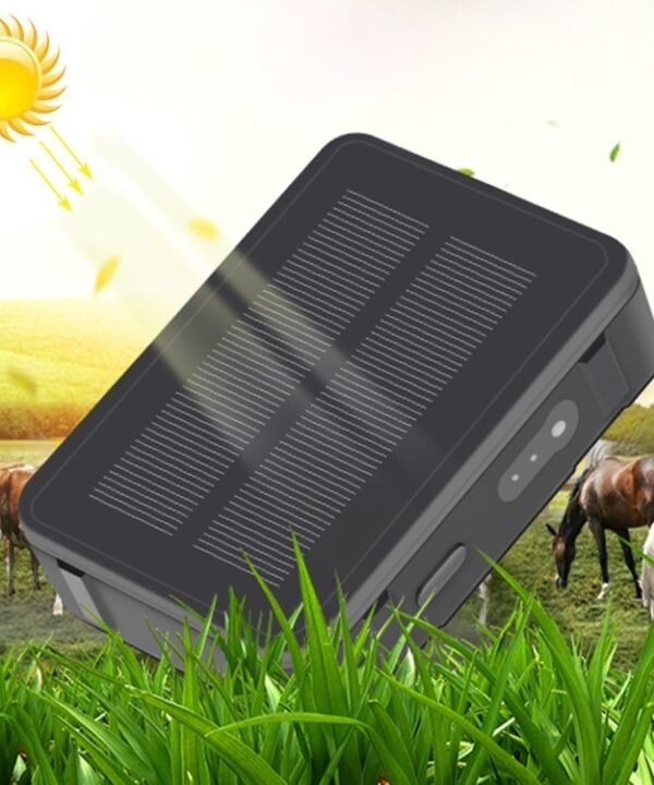 RF-V34 Sheep Cow Cattle Livestock IP67 Waterproof Solar GSM GPS WiFi Tracking without Fixed Bottom Plate, Support Voice Monitoring & Anti-remove Alarm & SOS