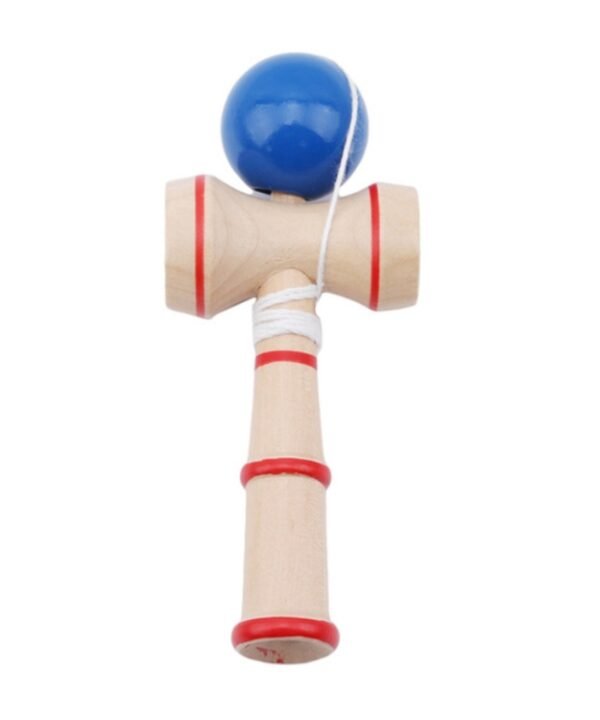 Classic Wooden Skill Toy Kendama with Extra String, Size: 13.5 x 5.5cm