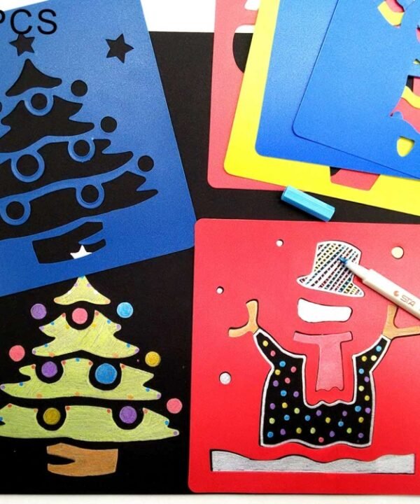 2 Sets (6 PCS / Set ) Children Plastic Painting Drawing Template Stencil Kids Toy, Random Style Delivery