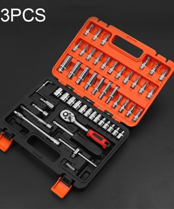 53 In 1 Multi-function Car Repair Combination Toolbox Ratchet Wrench Set