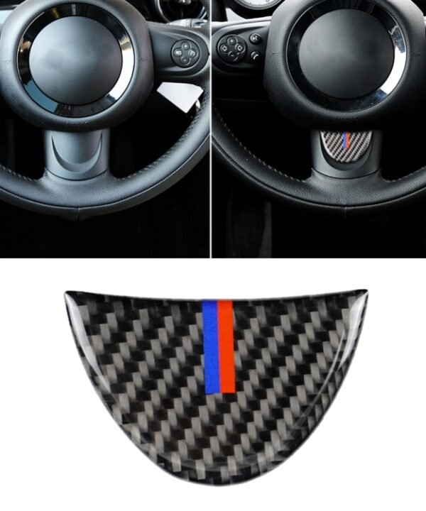 Red Blue Color Car Steering Wheel Carbon Fiber Decorative Sticker for BMW Mini R53 / R55 / R57 / R58 / R59 / R60 / R50 / R52 / F55 / F56