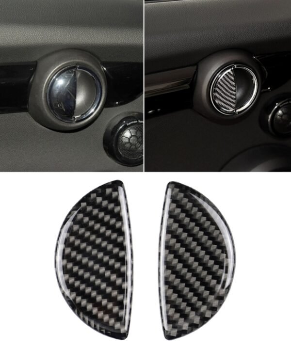 2 PCS R / F Universal Car Door Handle Carbon Fiber Decorative Sticker for BMW Mini R55 / R56 / R60 / R61 / F55 / F54 / F60