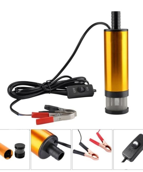 24V Car Electric DC Fuel Pump Submersible Pump, 38mm External Filter Version