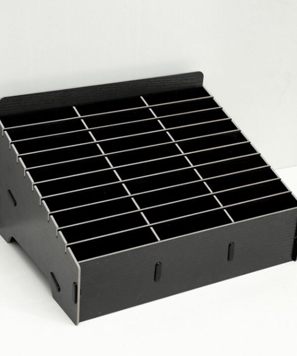 Wooden Multi-cell Mobile Phone Film Stand Desktop Display Rack, 30 Grids, Size: 31.5x23.5x18.5cm, 30 Grids, Black, 30 Grids, Pink, 30 Grids, Green