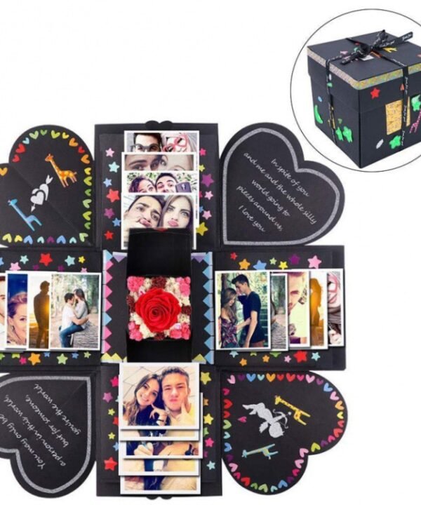 Creative DIY Handmade Photo Album Commemorative Book Surprise Explosion Gift Box, Finished + PVC Version
