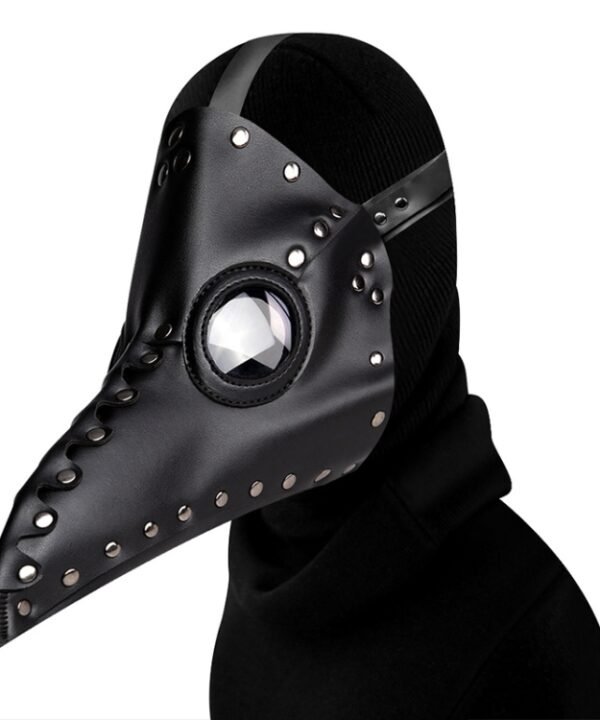 HG65005 Halloween Dress Up Props Rivets Beak Shape Mask, Rivets Black, Rivets White, Rivets Brown