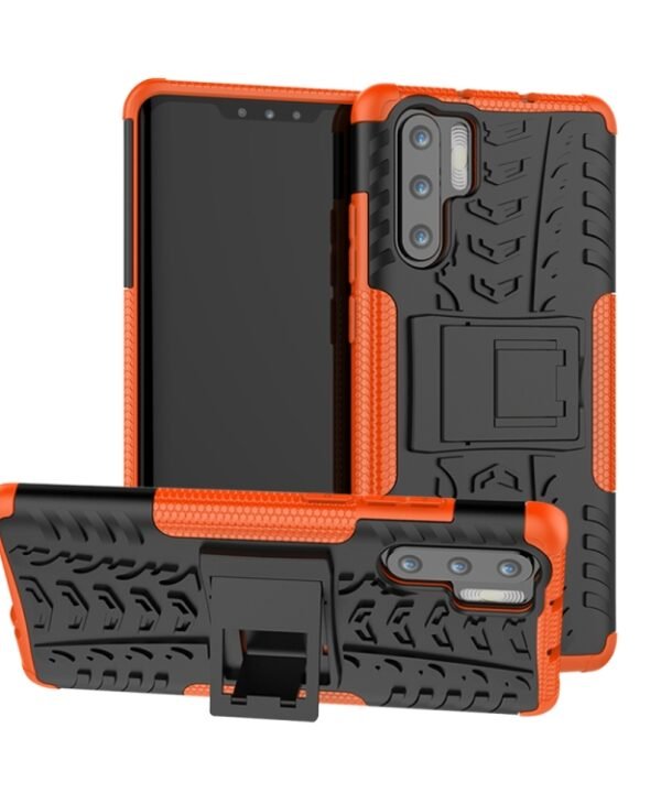 Tire Texture TPU+PC Shockproof Case for Huawei P30 Pro, with Holder, For Huawei P30 Pro