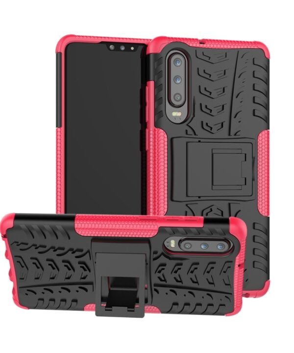 Tire Texture TPU+PC Shockproof Case for Huawei P30, with Holder, For Huawei P30