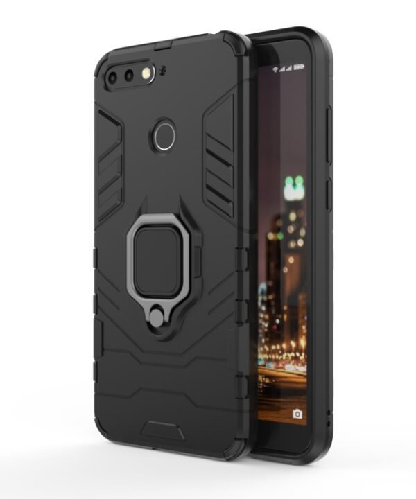 PC + TPU Shockproof Protective Case for Huawei Honor 7A, with Magnetic Ring Holder, For Huawei Honor 7A