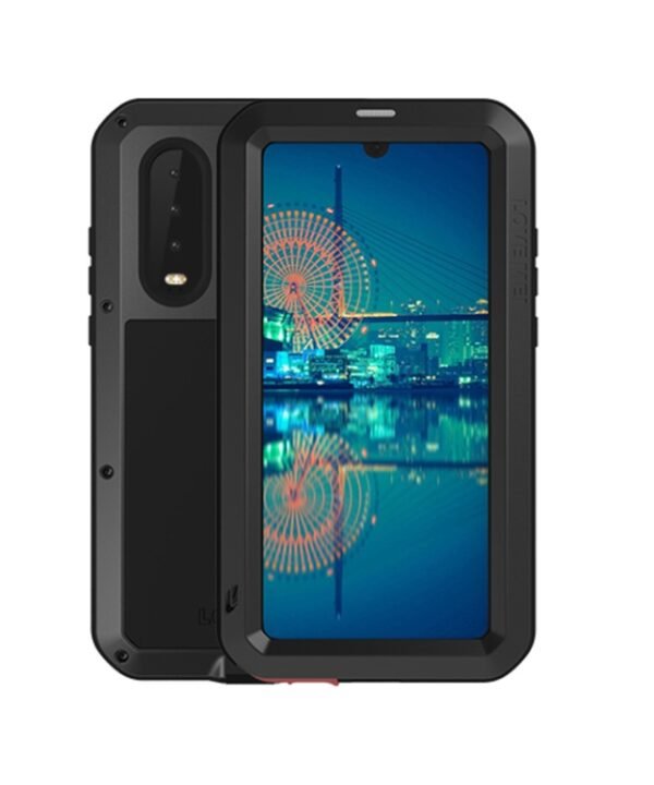LOVE MEI Powerful Dustproof Shockproof Splashproof Metal + Silicone Combination Case for Huawei P30, Huawei P30