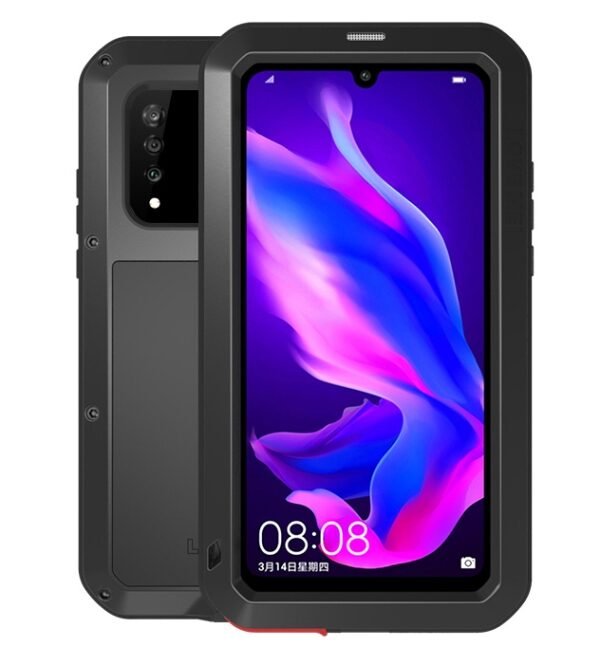 LOVE MEI Powerful Dustproof Shockproof Splashproof Metal + Silicone Combination Case for Huawei P30 Lite, Huawei P30 Lite
